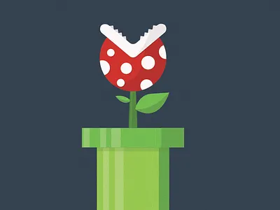 Super Mario Wild plant draw drawing flat gamer gmarellile illustratio mongi ayouni super mario tunisia ui ux