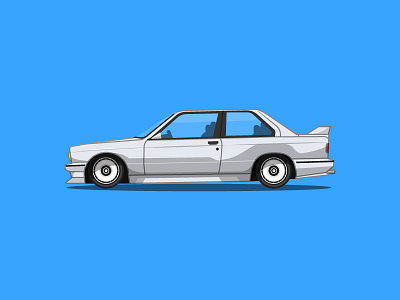 BMW E30 M3 automotive bmw e30 illustration m3 profile