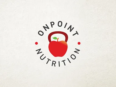 On Point applle health logo logo design nutrition point