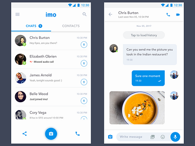 imo, Redesigned android material design ui