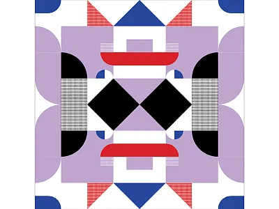 Kaleidoscope Poster Series 1, Poster 2 blue colorful geometry graphic design illustration kaleidoscope modern playful poster print design purple red