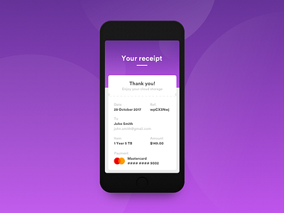 Daily UI #17 - Email Receipt 17 daily ui email receipt
