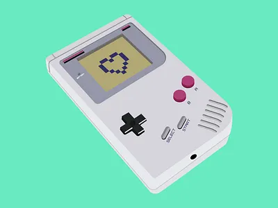 Game Boy - 1989 colors design draw game gameboy icon illustration nintendo vector