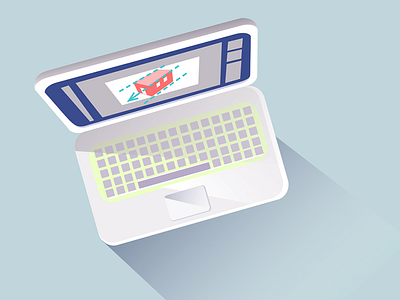 Laptop design designer flat graphic illustration illustrator laptop vector work