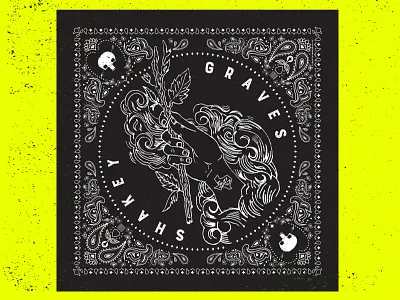 Shakey Graves Bandana art direction austin band bandana graphic design illustration music rock tarot