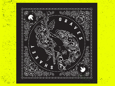 Shakey Graves Bandana art direction austin band bandana graphic design illustration music rock tarot