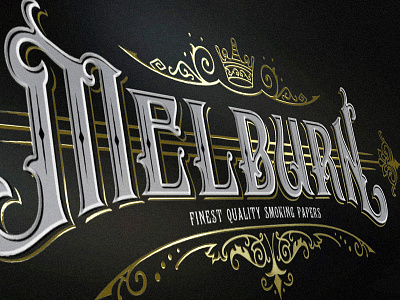 Handlettered logo design for Melburn smoking paper packaging brand bydgoszcz craft design gafika handlettering logo mikstura morawski poland typografia typography
