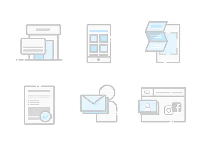 Icons for one of our microsite how to icon illustration line