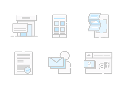 Icons for one of our microsite how to icon illustration line