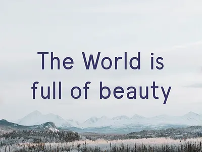 Inspiration for the day epic font inspiration landscape poster typeface view world