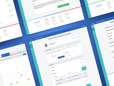 Dashboard. Medical timetables blue calendar clean dashboard sketch ui ukraine ux web white