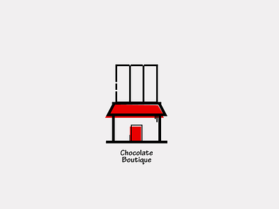 Chocolate Boutique 2d chocolate design golden ratio home house icon illustration illustrator logo logofolio negative space