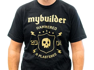 Hammered & Plastered mybuilder skull t shirt