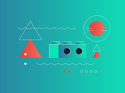 Lego Study 04 abstract block brick geometric gradient illustration lego line art shapes