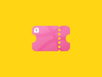 1 dribbble Invite design dribbble giveaway illustration invitation invite ticket