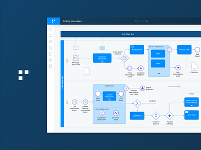 BPMN Editor app bpmn business clean graph interface process simple ui user userinterface