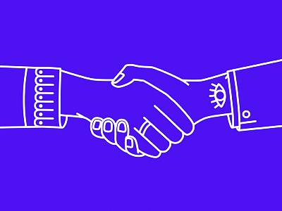 Handshake handshake illustration illustrator line drawing purple