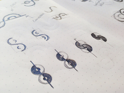 Sketches black brand branding grid identity letter logo mark s sketch type word