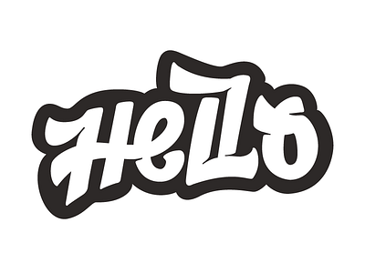 Hello 👋 handwriting letter lettering typography vector