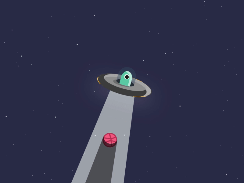 CSS UFO | Debut Shot alien animation code codepen css debut galaxy html loop space stars ufo
