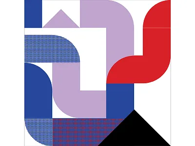 Kaleidoscope Poster Series 1, Poster 4 blue colorful geometry graphic design illustration kaleidoscope modern playful poster print design purple red