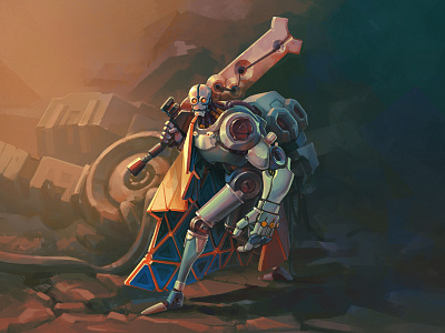 Be 4 ancient cyborg machine robot sword