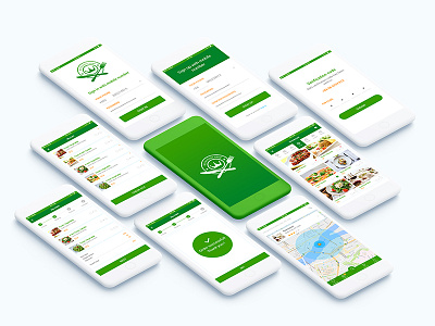 Multipurpose Food/ Restaurants Mobile App UI delivery ui kit ecommerce food app food delivery foodpanda material design menu minimal modern recipes restaurant app ui mobile