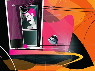 I don't see what i see colorful illustration surreal vector