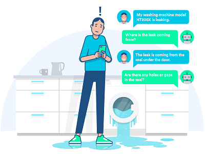 Chatbots character design chatbot kitchen mobile