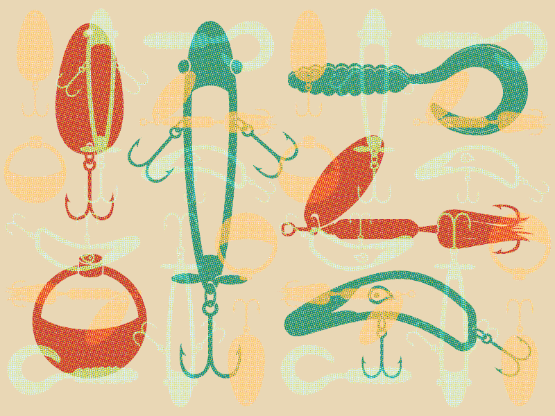 Fishing lures bait fishing illustration lure lures