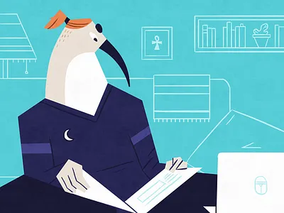Thoth Illustration character character design egypt fireart fireart studio god illustration