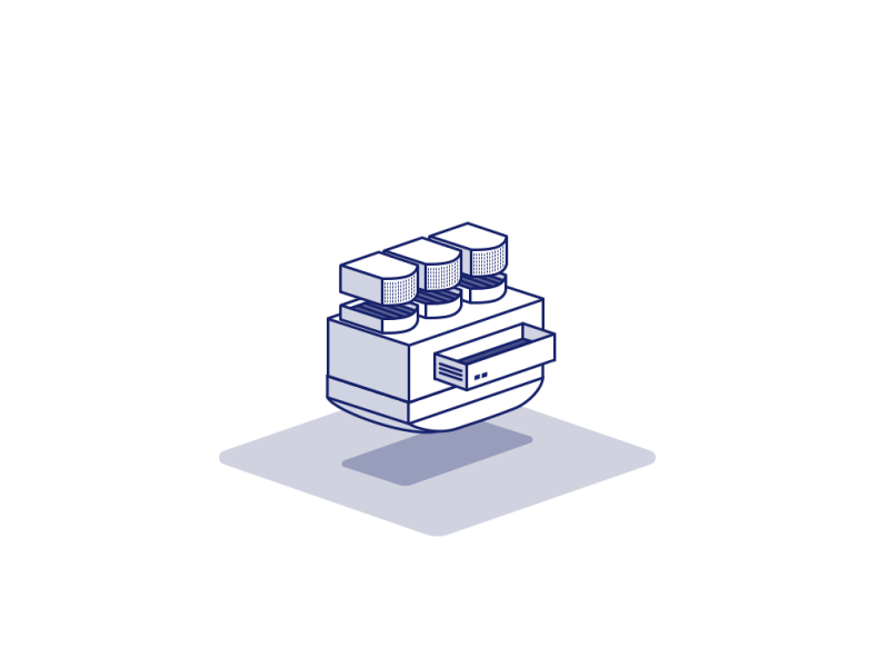 Machines gif icon illustration isometric machine