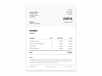 Daily UI 046 - Invoice 046 daily ui invoice