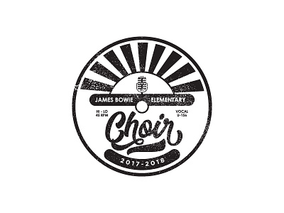 Bowie Choir Shirt apparel black and white custom illustration type typography