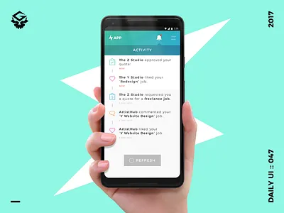Activity Feed | #dailyui 047 047 activity feed app dailyui mobile notifications ui