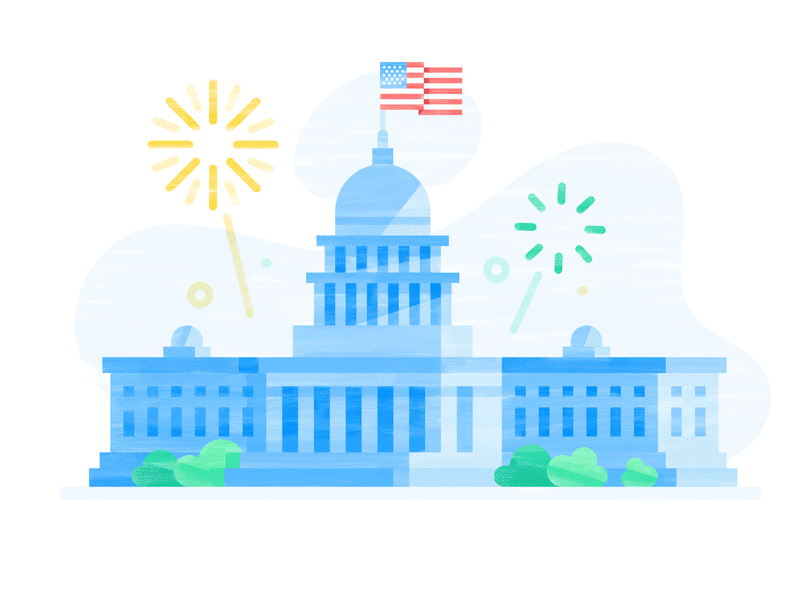 Credit Karma Hero Illustrations bag building capitol health illustration pictures tax