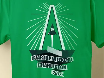 Startup Weekend T-Shirt (Close Crop) charleston illustration rocket sc shirt startup weekend t shirt