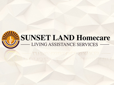 Sunset Land Home Care Logo design graphic design illustrator log design logo modern