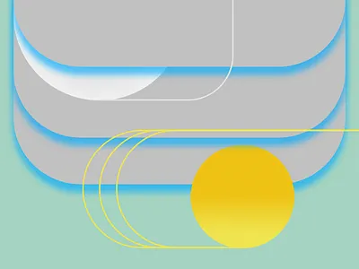 Things Hidden corners geometric layout logo rounded shadows