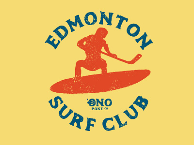 Edmonton Surf Club brand edmonton hawaii hockey identity logo shirt surf