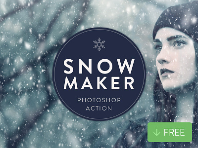 Snow Maker Photoshop Action christmas cold holidays snow snowflake winter