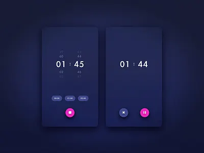Daily UI 014 - Countdown Timer alarm app countdown countdown timer daily ui daily ui 014 dailyui interface mobile time timer ui