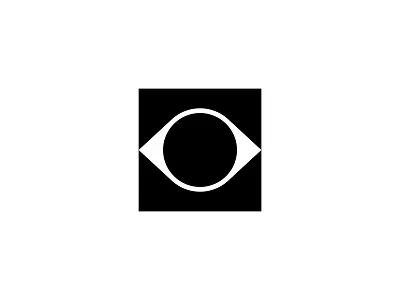 Eye abstract circle eye icon logo mark square symbol vector