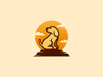 Dog A animal clever cute dog fun funny illustration illustrative logo identity logoidea puppy dog