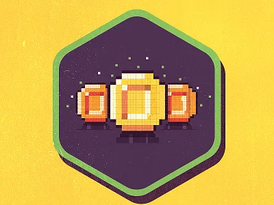 (8) Bit Coins 8 bit coin illustration money patch