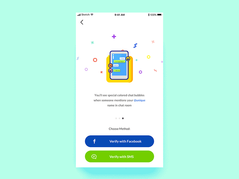 Link Profile animation confetti phone principle smiley smiley face