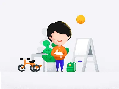 Molly bag girl illustration rabbit