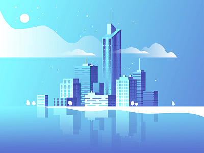 Night city landscape. architecture background building business city cityscape dmit illustration skyscraper