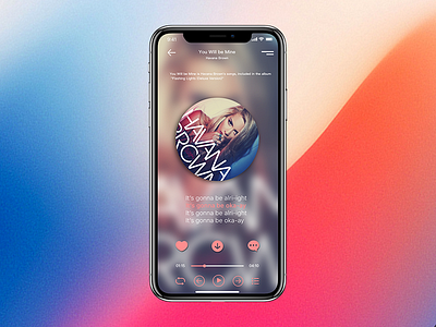 Music app on iphoneX app comment iphonex music ui ux