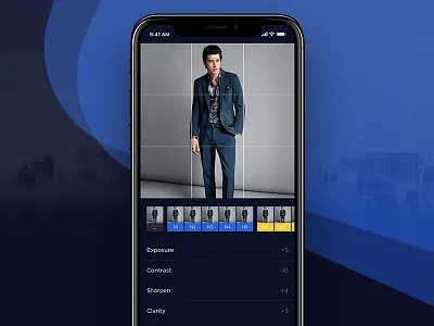 Noway UI Kit | Editing Photo Screen app design editing filter ios iphone x kit noway photo ui ux